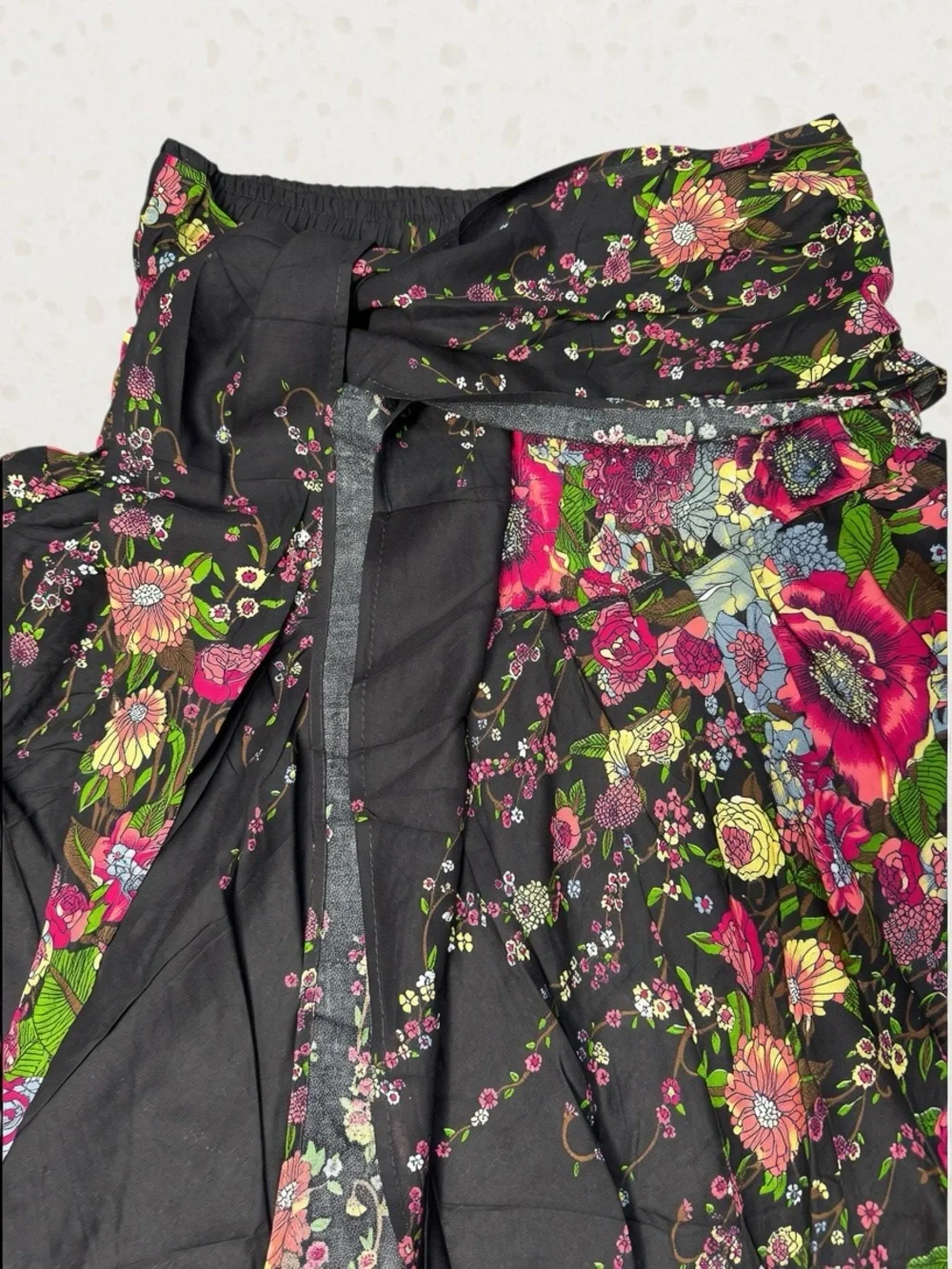 NWT New Boho Maxi Floral Rayon Skirt Size M